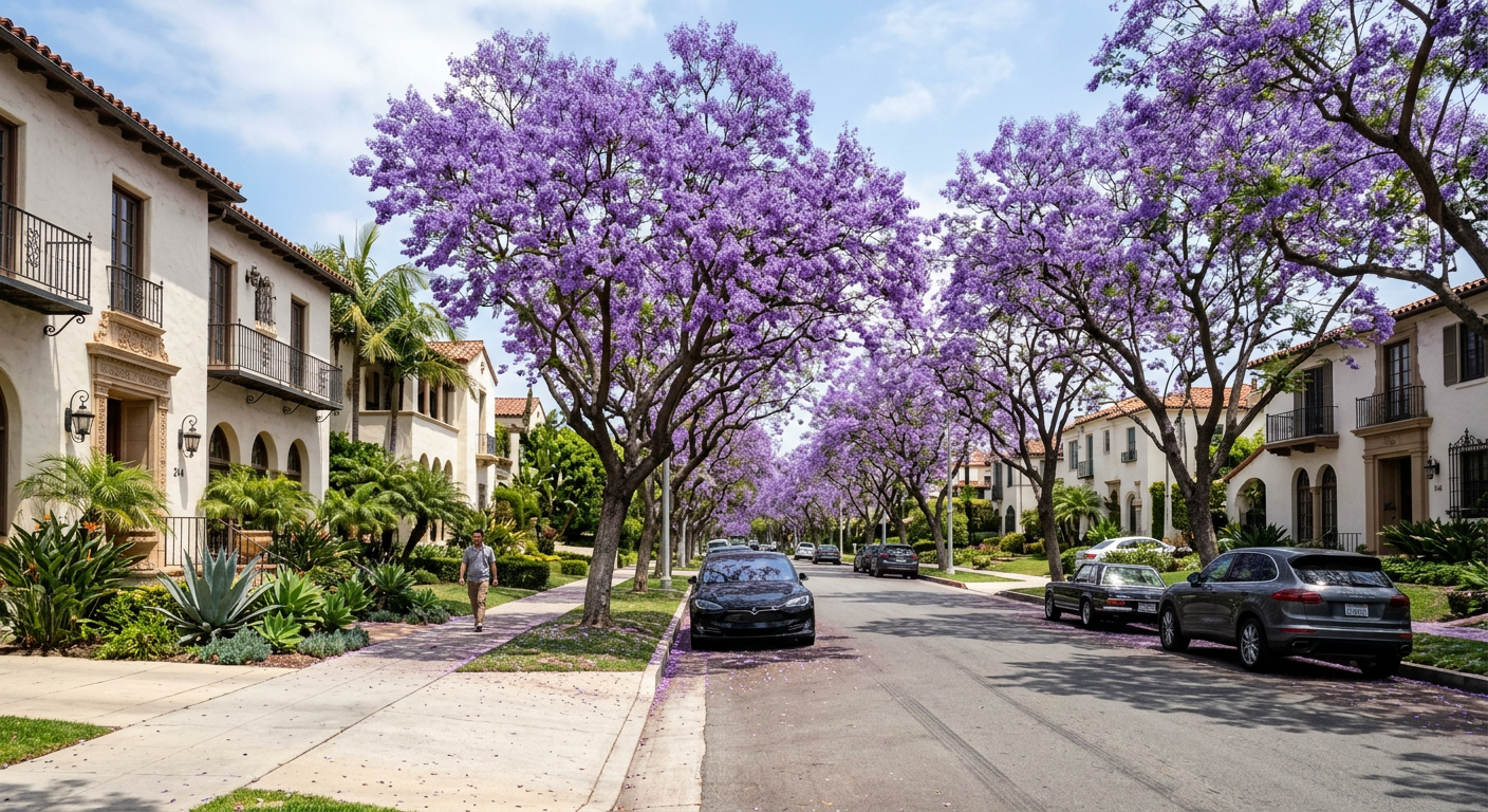 Elegant residential architecture in Beverly Hills