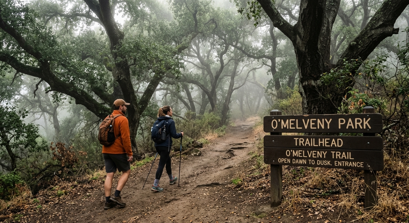 O'Melveny Park trails and greenery in Granada Hills