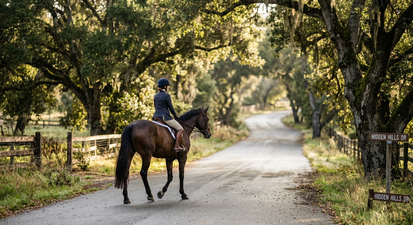 Equestrian trails and open space in Hidden Hills