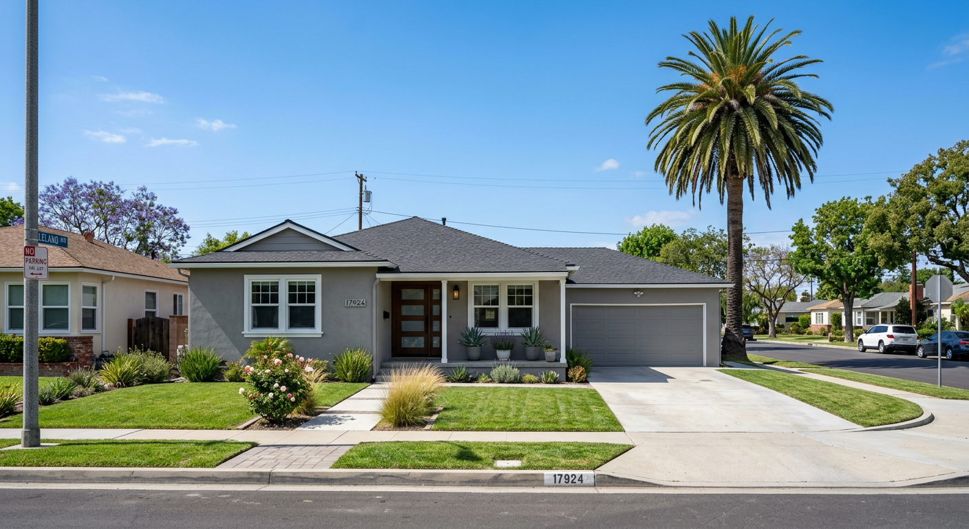 Suburban homes near CSUN campus in Northridge