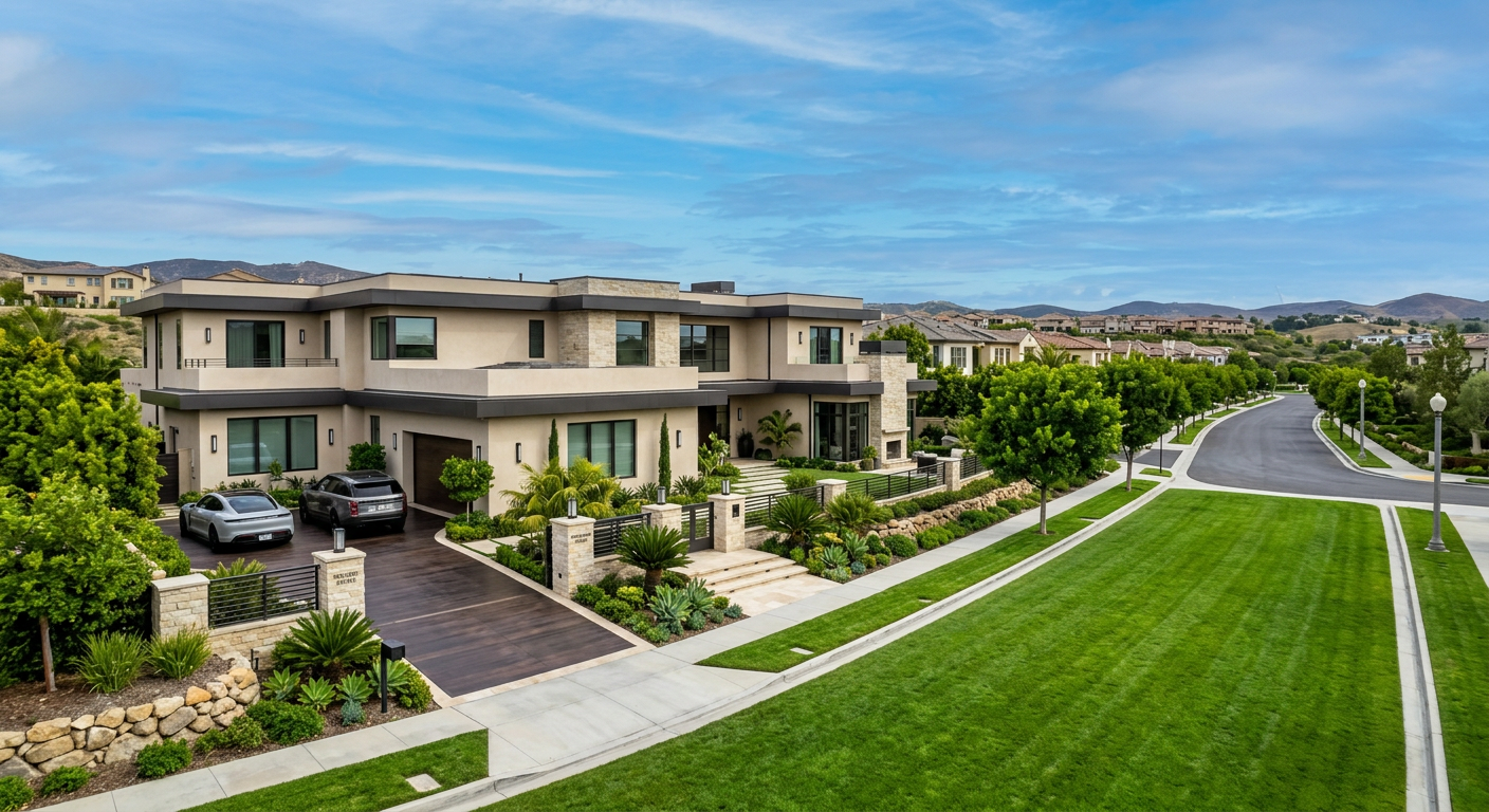 Modern planned-community homes in Porter Ranch