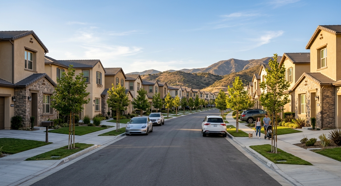 New construction homes with mountain views in Porter Ranch