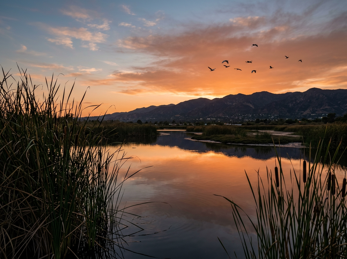 Wetlands at Sepulveda Basin Wildlife Reserve near Reseda