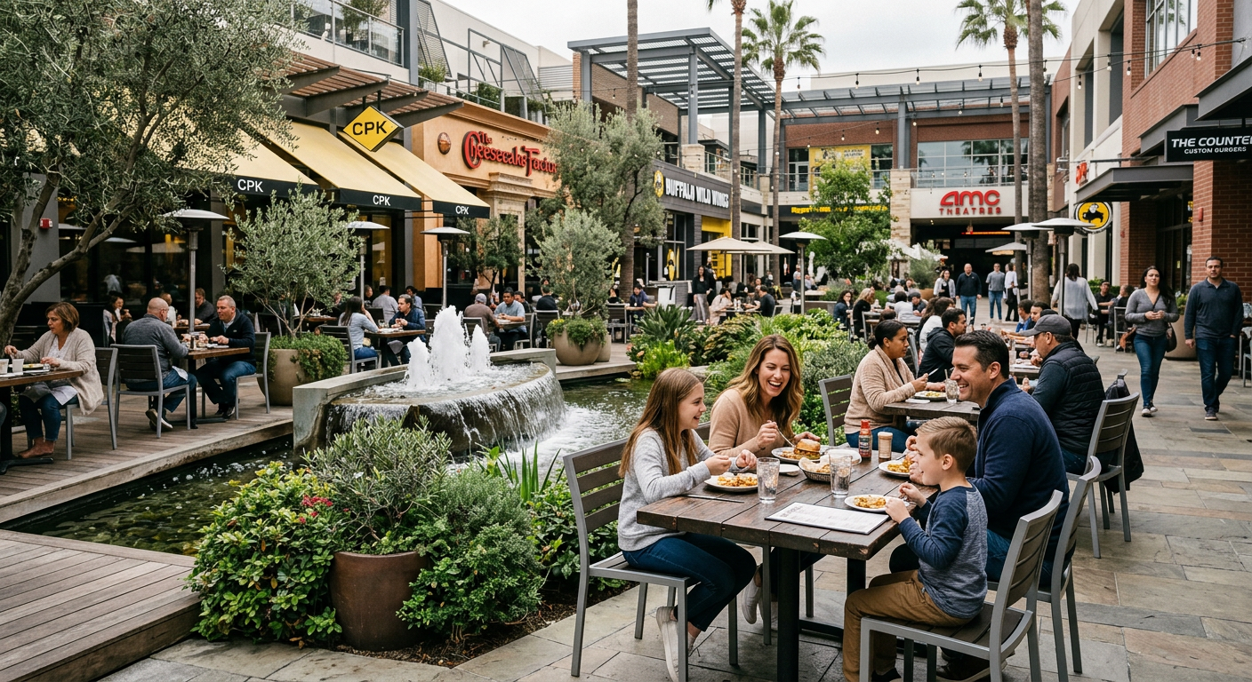 Outdoor dining along Ventura Boulevard in Sherman Oaks