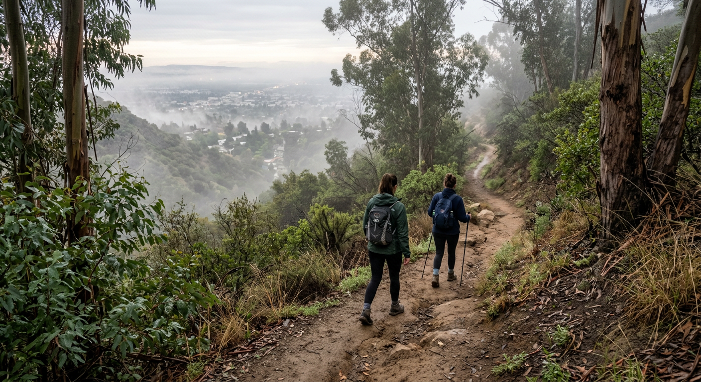 Fryman Canyon hiking trails in Studio City