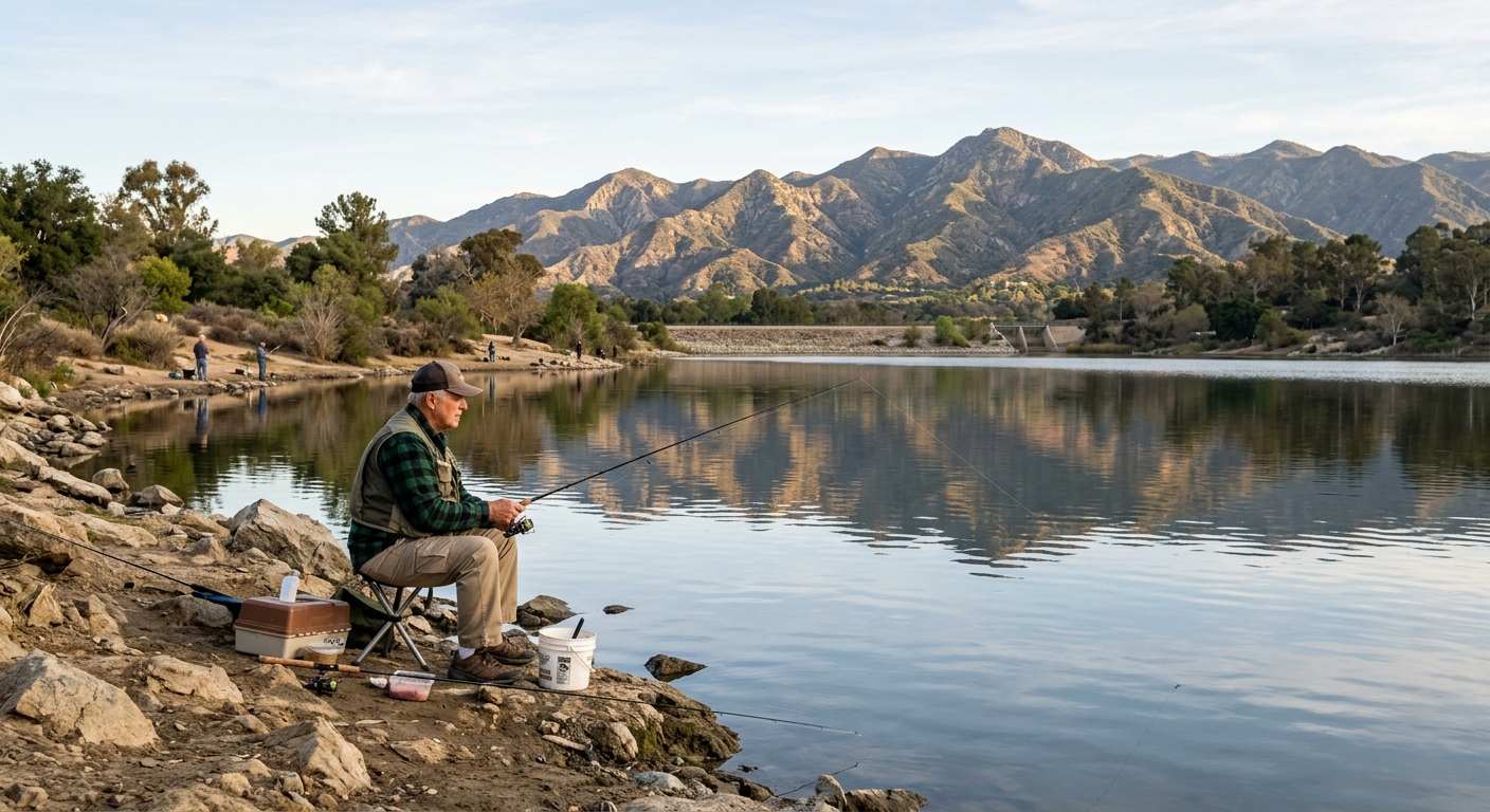 Hansen Dam recreation area near Sun Valley